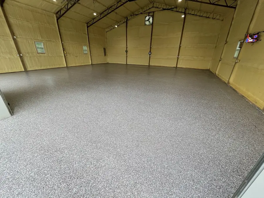 Finished concrete coating project by Patriot Coatings