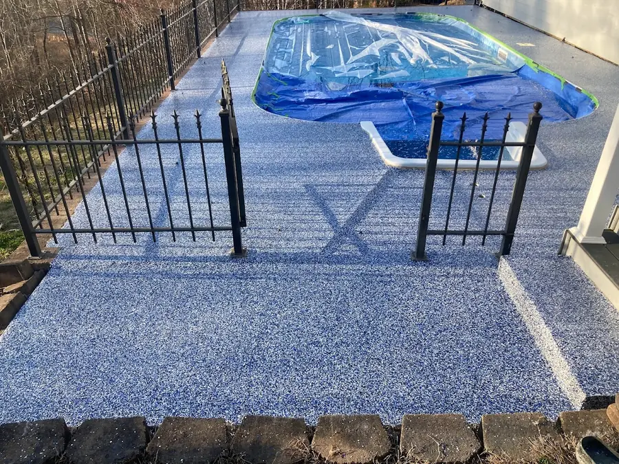 Finished concrete coating project by Patriot Coatings