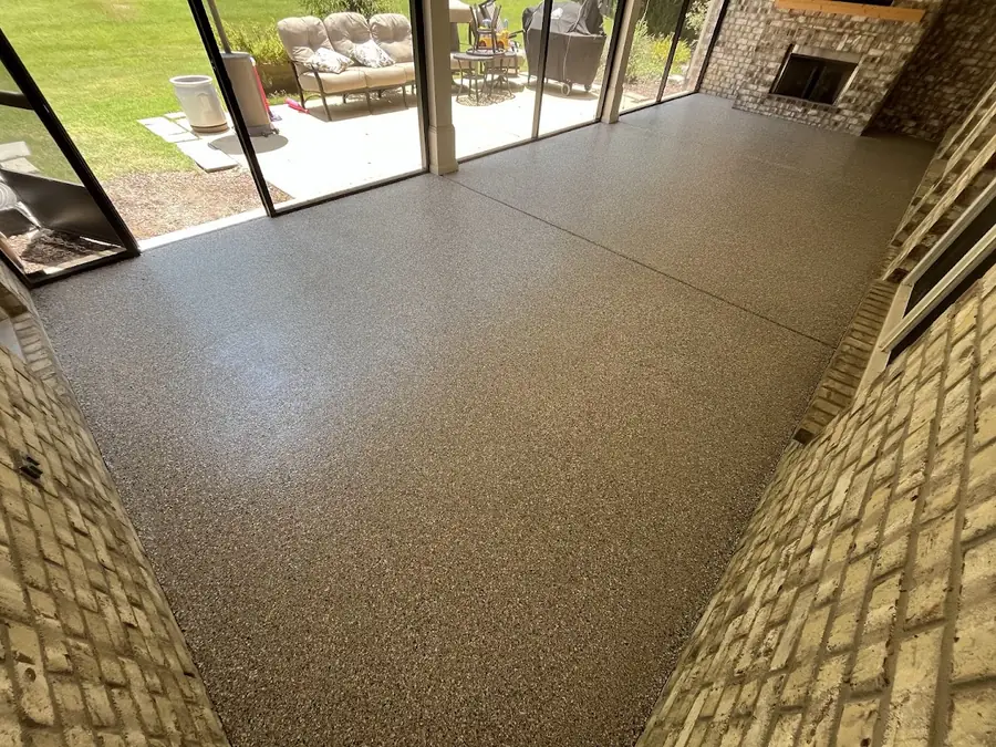 Finished concrete coating project by Patriot Coatings