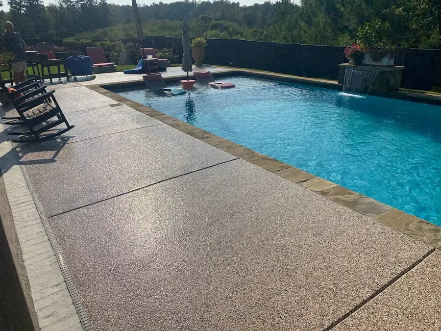 Finished concrete coating project by Patriot Coatings