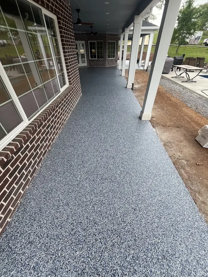 Finished concrete coating project by Patriot Coatings