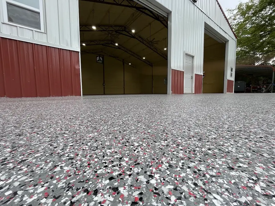 Finished concrete coating project by Patriot Coatings