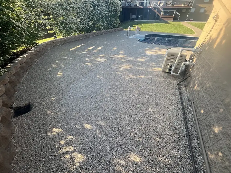 Finished concrete coating project by Patriot Coatings