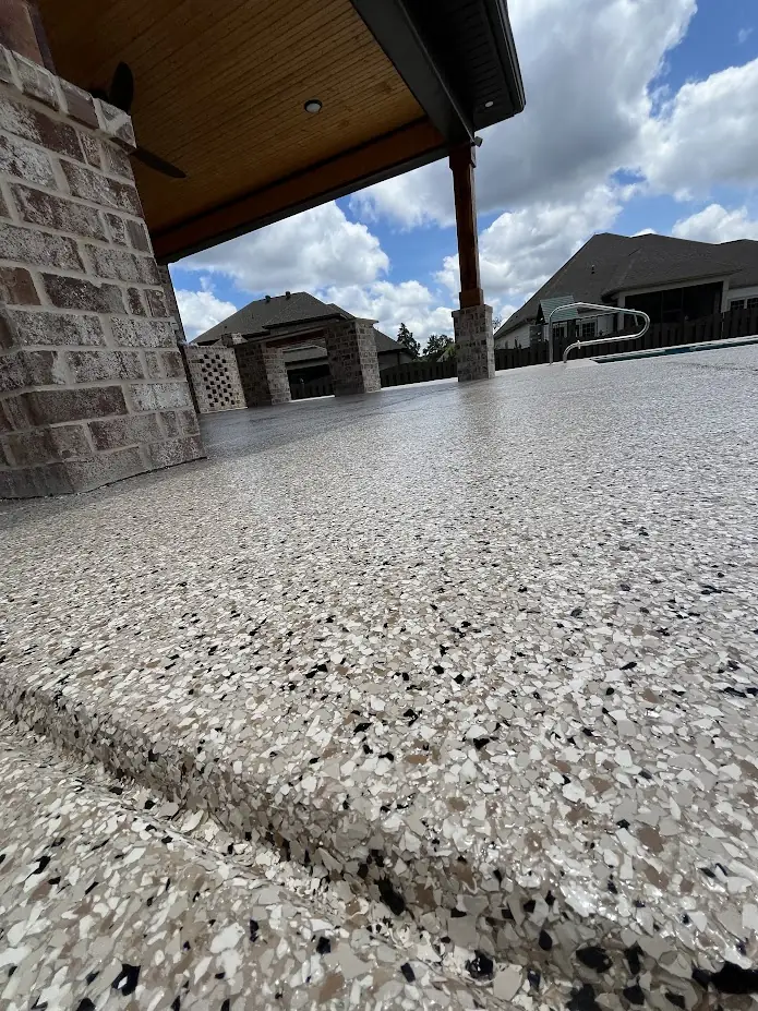 Finished concrete coating project by Patriot Coatings